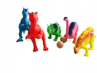 Figurki dla dzieci - ZESTAW DINOZAURÓW 5 FIGUREK + 2 JAJKA MIDEX - miniaturka - grafika 1