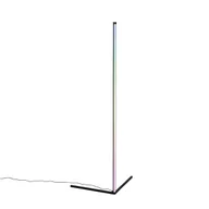 Lampy stojące - QAZQA Czarna lampa podłogowa z diodą LED RGB i pilotem - Carla - miniaturka - grafika 1