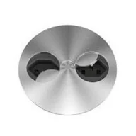 Przedłużacze i rozgałęźniki - Bachmann Twist rozgałęziacz 2 x gniazdo sieciowe Stal nierdzewna - miniaturka - grafika 1