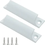 Zawiasy, okucia i inne akcesoria - Klamka do drzwi przesuwnych 2-częściowa – Uchwyt aluminiowy do szafek – Nadaje się do drzwi balkonowych – Biały - miniaturka - grafika 1