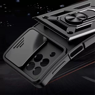 Pancerne etui z osłoną aparatu Alogy Camshield Stand Ring do Samsung Galaxy M53 5G czarne - Etui i futerały do telefonów - miniaturka - grafika 4