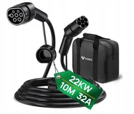 Ładowarki do samochodów elektrycznych - GONEO Kabel do ładowania samochodów typ 2 22kW 32 A 3-fazowy 10m kabel - miniaturka - grafika 1