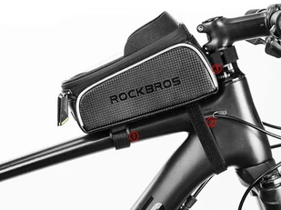Etui torba uchwyt rowerowy RockBros 017-1BK sakwa na rower na ramę Czarne - Sakwy rowerowe - miniaturka - grafika 6