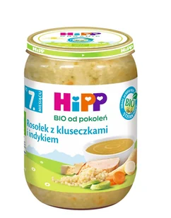 Hipp Zupka BIO - rosołek z kluseczkami i indykiem - bez aromatów i zagęstników - Dania dla dzieci - miniaturka - grafika 2
