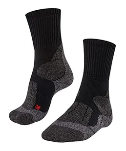 FALKE Mężczyźni Skarpety do wędrówek TK1 Adventure M So Wełna przeciw pęcherzom grube 1 Para, Czarny Black-Mix 3010, 42-43 - Skarpetki damskie - miniaturka - grafika 1