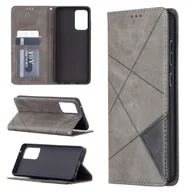 Etui i futerały do telefonów - Pokrowiec König Design kompatybilny z Samsung Galaxy A72 5G - skórzane etui na telefon komórkowy w kolorze szarym - miniaturka - grafika 1