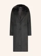 Płaszcze damskie - Guess Płaszcz Karole Z Odpinanym Sztucznym Futrem grau - miniaturka - grafika 1