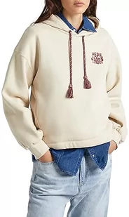 Pepe Jeans Damska bluza z kapturem Cassandra, Brązowy (piaskowy), M - Bluzy damskie - miniaturka - grafika 1