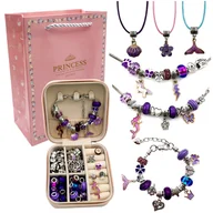 Prace ręczne dla dzieci - Zestaw do Robienia Bransoletek Biżuterii Prezent Idealny - miniaturka - grafika 1