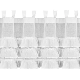 Firana gotowa EUROFIRANY Lilian 1 150 x 45 cm Biały - Firany - miniaturka - grafika 1