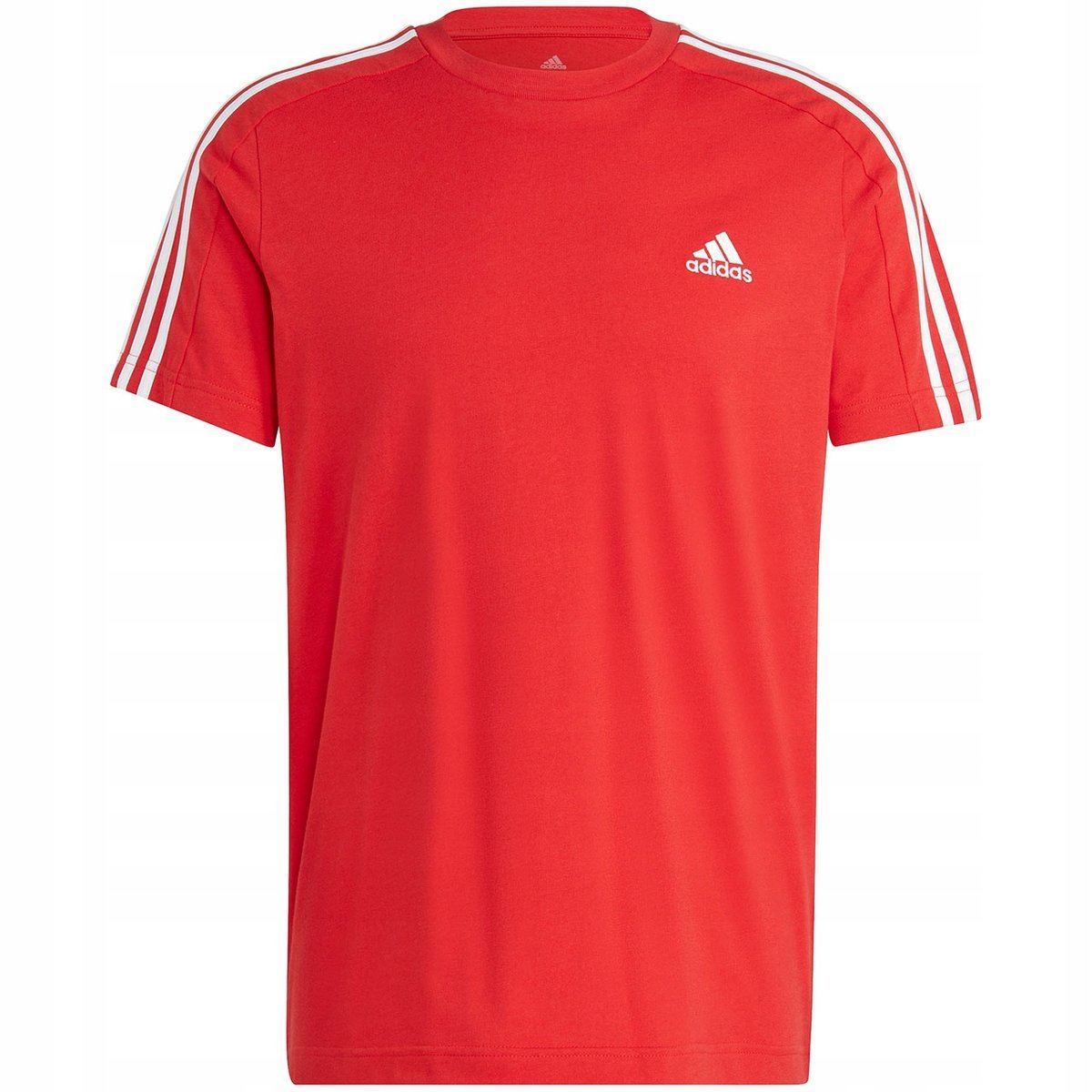 Koszulka męska adidas Essentials Single Jersey 3-Stripes Tee czerwona IC933