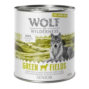 Wolf of Wilderness of Wilderness Senior 6 x 800 g - Senior Green Fields - Jagnięcina i kurczak - Mokra karma dla psów - miniaturka - grafika 3