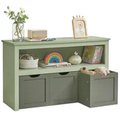 Regały - Zielony regał szafka na książki zabawki - miniaturka - grafika 1