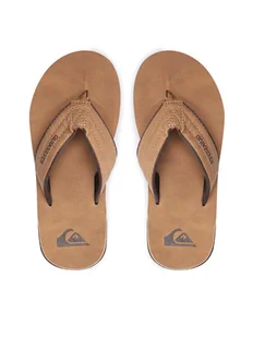 Quiksilver Japonki AQYL100623 Brązowy - Klapki i japonki męskie - miniaturka - grafika 1