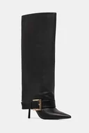 Kozaki damskie - Answear.LAB kozaki skórzane kolor czarny na szpilce - miniaturka - grafika 1