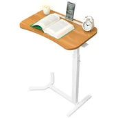 Inne akcesoria audio-wideo - Stolik przyłóżkowy do Kanapy MOBILNY Regulowana wysokość drewniany 7 kg Spacetronik  Buddy biały, drewno - miniaturka - grafika 1