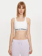 Koszulki i topy damskie - Under Armour Biustonosz sportowy Crossback Mid Bra 1361034 Biały - miniaturka - grafika 1