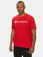 Koszulki męskie - Champion T-Shirt 220256 Czerwony Regular Fit - miniaturka - grafika 1