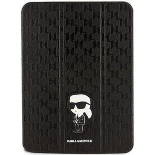 Karl Lagerfeld KLFC11SAKHPKK iPad 10.9" Folio Magnet Allover Cover czarny/black Saffiano Monogram Ikonik - Etui do tabletów - miniaturka - grafika 1