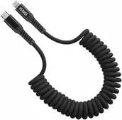 Kable USB - YENKEE MOCNY KABEL DO TELEFONU USB TYPU C - LIGHTNING SKRĘCANY DO 1,5 METRA - miniaturka - grafika 1