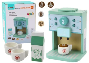 Drewniany Ekspres do Kawy Zestaw AGD Filiżanki Mleko - Zabawy w naśladowanie dorosłych - miniaturka - grafika 1