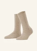 Skarpetki damskie - Falke Skarpety Cosy Wool Boot Z Wełną Merino beige - miniaturka - grafika 1