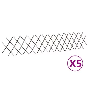 VidaXL Płot kratka z wierzby, 5 szt., 180 x 30 cm 147759 - Ogrodzenia - miniaturka - grafika 1