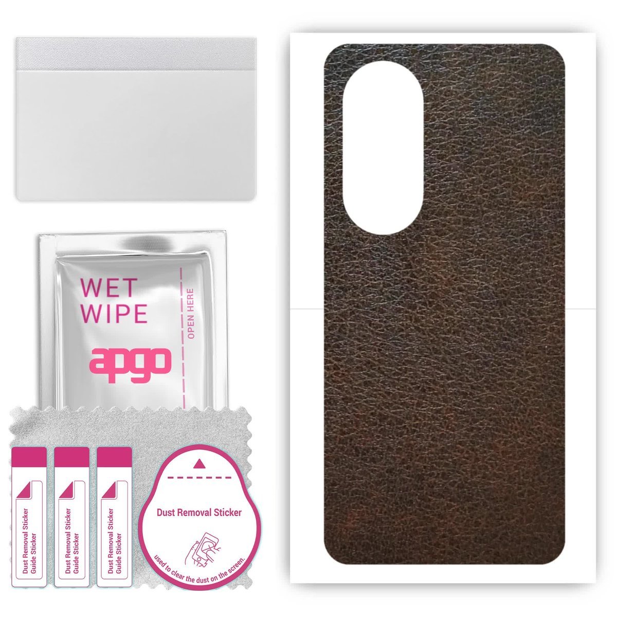 Folia naklejka skórka strukturalna na TYŁ do Honor 50 SE - Skóra Brązowa - apgo SKINS