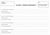 Druki akcydensowe - Karta nieruchomości [Pu/K-120] - miniaturka - grafika 1