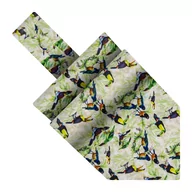 Krawaty i muchy męskie - Fular jedwabny zielony w tukany EM - EM Men's Accessories - miniaturka - grafika 1