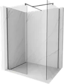 Ścianki i drzwi prysznicowe - Mexen Kioto ścianka prysznicowa Walk-in 130 x 90 cm, transparent, gun metal - 800-130-202-95-00-090 - miniaturka - grafika 1