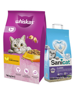 Sucha karma dla kotów - WHISKAS Adult 14 kg - sucha karma dla dorosłego kota, z pysznym kurczakiem + SANICAT CLASSIC LAVENDER 10L - miniaturka - grafika 1