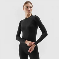 Koszulki sportowe damskie - Damski longsleeve termoaktywny 4F 4FRAW23USEAF138-20S - czarny - miniaturka - grafika 1