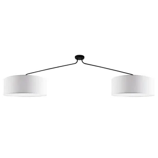 Sufitowa lampa Lamego 5195 Shilo do salonu owalna metalowa biały - Lampy stojące - miniaturka - grafika 1