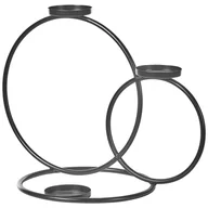 Świeczniki - Świecznik metalowy 33 cm czarny CAKUNG - miniaturka - grafika 1