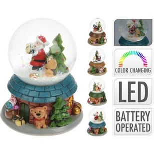 Kula wodna z mikołajem led - Ozdoby bożonarodzeniowe - miniaturka - grafika 1