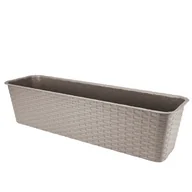Donice - Doniczka balkonowa RATTAN 60 cm ochra - miniaturka - grafika 1