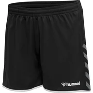 Spodenki damskie - Spodenki sportowe damskie Hummel Authentic Poly Shorts czarne r. XL - miniaturka - grafika 1