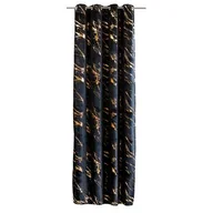 Zasłony - Zasłona Endless Chic Black 140 x 270 cm przelotki - miniaturka - grafika 1