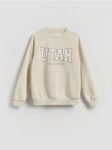 Reserved - Bluza z napisami - beżowy - Bluzy dla chłopców - miniaturka - grafika 1