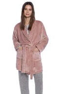 Szlafroki damskie - Krótki damski szlafrok PALOMA M Stary róż - miniaturka - grafika 1