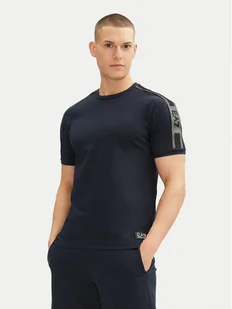 EA7 Emporio Armani T-Shirt 7M000138 AF10375 UB102 Granatowy Regular Fit - Koszulki męskie - miniaturka - grafika 1