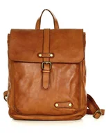 Torebki damskie - MARCO MAZZINI Miejski plecak skórzany w stylu old look handmade leather brąz camel - miniaturka - grafika 1