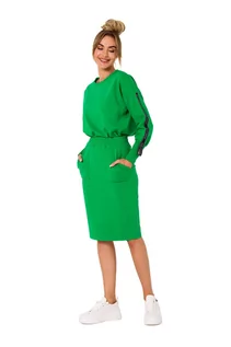 Spódnice - M728 Sportowa spódnica z gumą w pasie - soczysta zieleń (kolor zielony, rozmiar S) - grafika 1