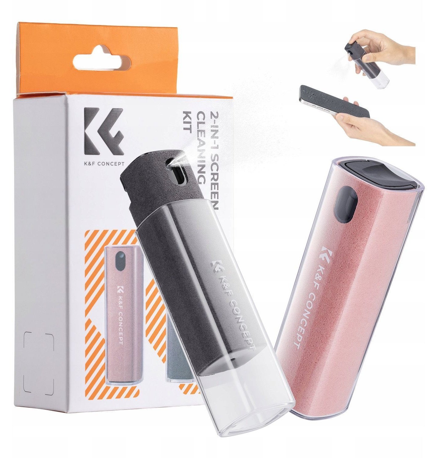 Zestaw 2x Płyn Spray 10ml Do Czyszczenia Ekranu Monitora Optyki Ściereczka / Kf08.077 SB10794