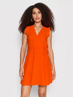 Sukienki - Vero Moda Sukienka letnia Natali 10263273 Pomarańczowy Regular Fit - grafika 1