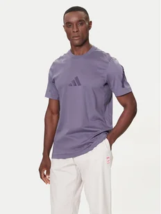 adidas T-Shirt Z.N.E. JW4740 Fioletowy Regular Fit - Koszulki męskie - miniaturka - grafika 1
