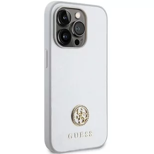 Guess GUHCP15XPS4DGPS iPhone 15 Pro Max 6.7" srebrny/silver hardcase Strass Metal Logo - Etui i futerały do telefonów - miniaturka - grafika 4