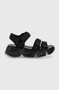 Sandały damskie - Steve Madden sandały Chakra damskie kolor czarny na platformie - grafika 1