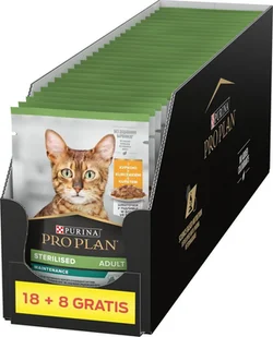 Purina Pro Plan Sterilised z kurczakiem dla kota 26x85g 18+8 GRATIS - Mokra karma dla kotów - miniaturka - grafika 1